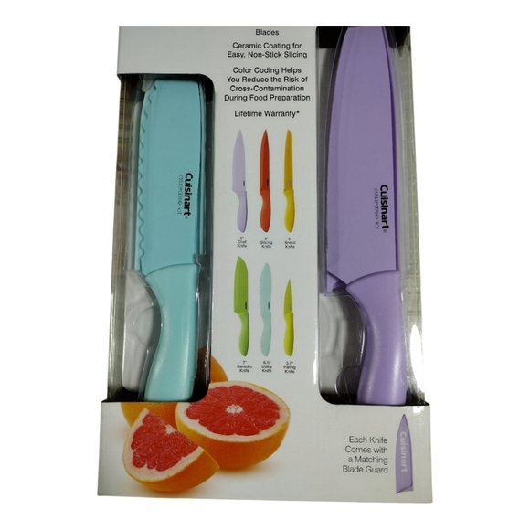 Cuisinart Advantage 12 Piece Ceramic Coated Knife Set New - Picture 3 of 6